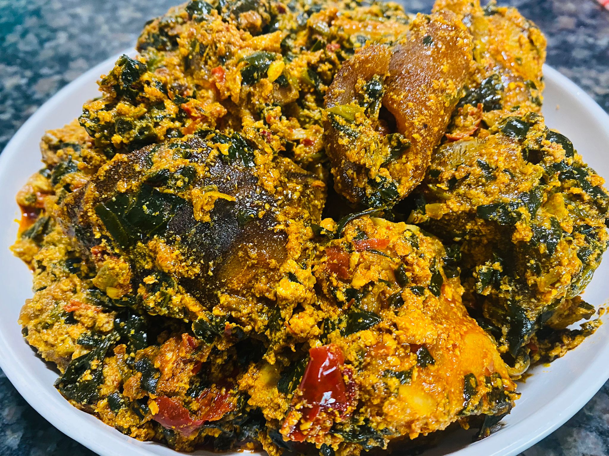 Egusi soup and Eba